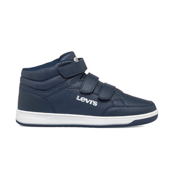 Sneakers alte blu da bambino con logo laterale Levi's Memphis Mid, Brand, SKU k263000055, Immagine 0